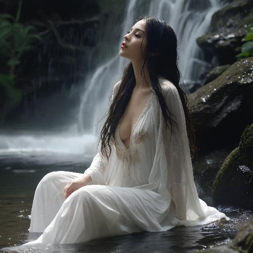 beautiful woman AI effects generated image