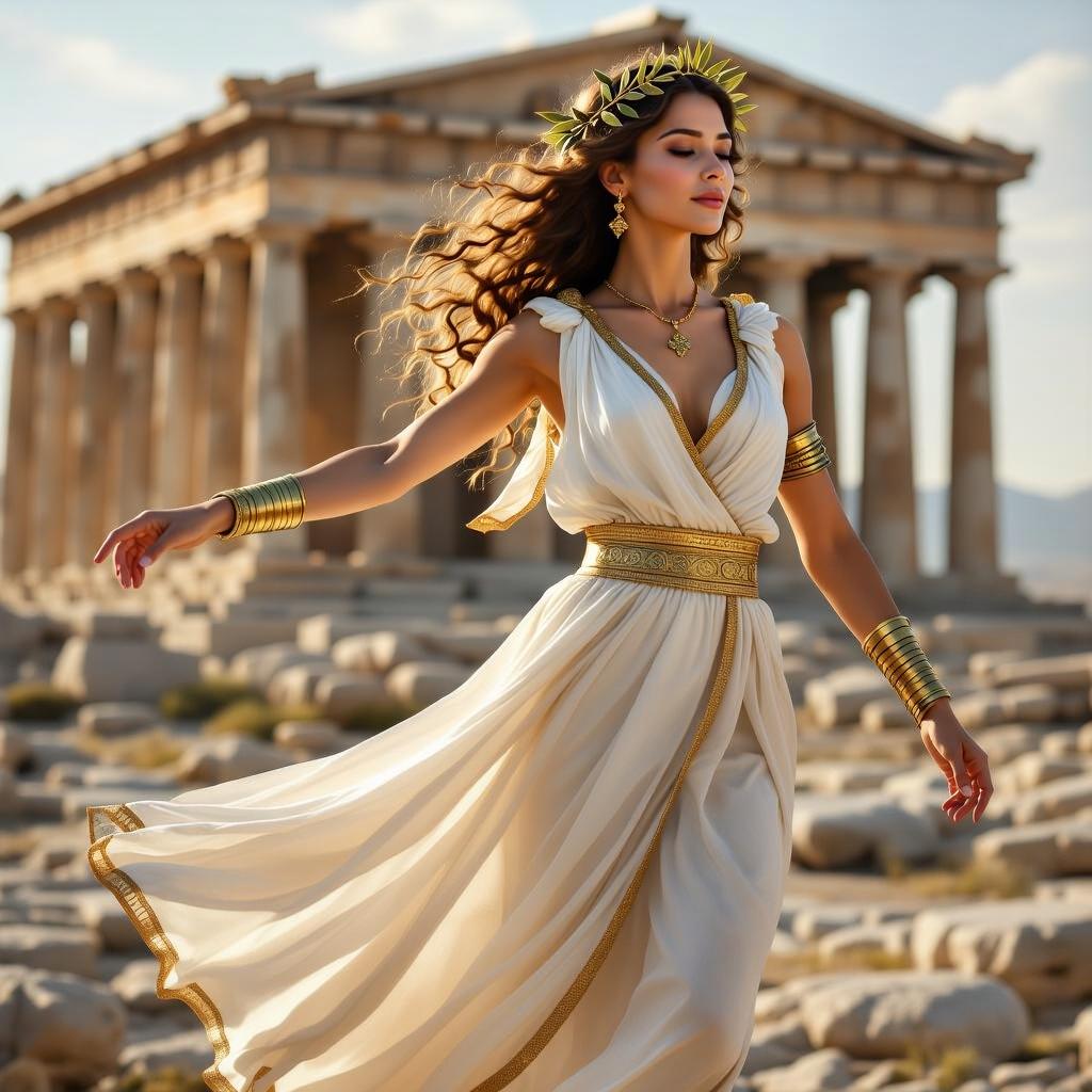 AI-Generated Cinematic Ancient Greek Dancing Traditional Robes ...