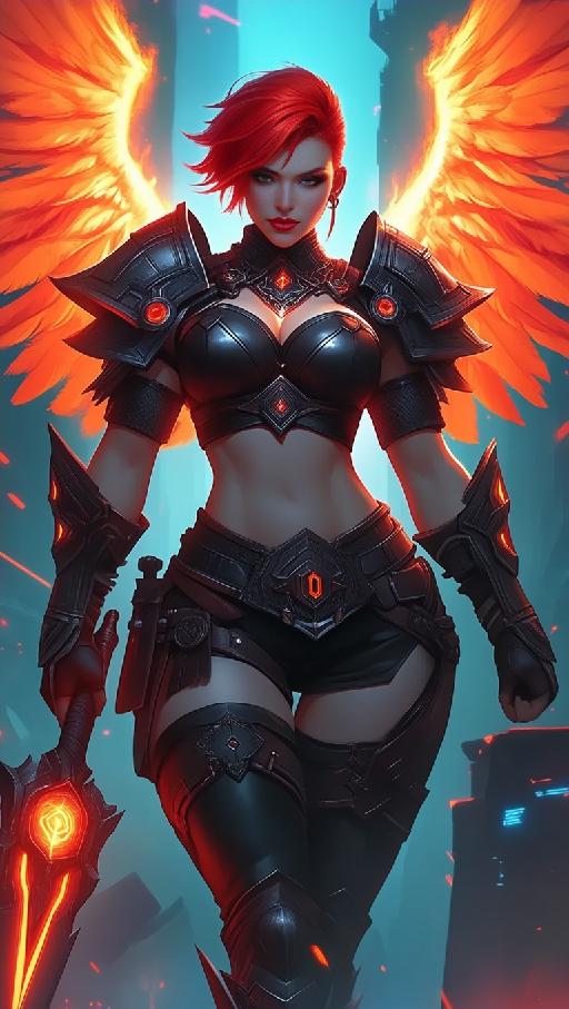 Barbarian Vengeance Angel AI effects generated image