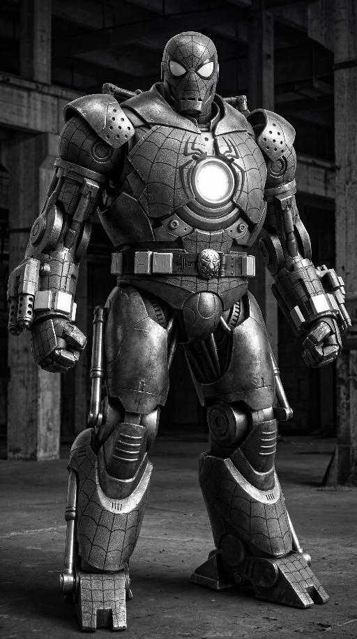 Spider-Monger Noir AI effects generated image