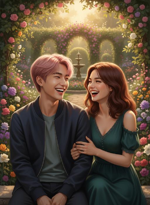 快乐的情侣 AI effects generated image