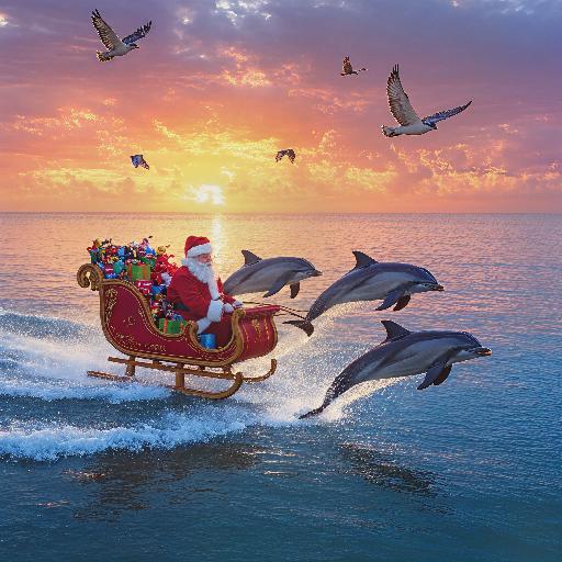Santa Clause coming to Florida AI effects generated image