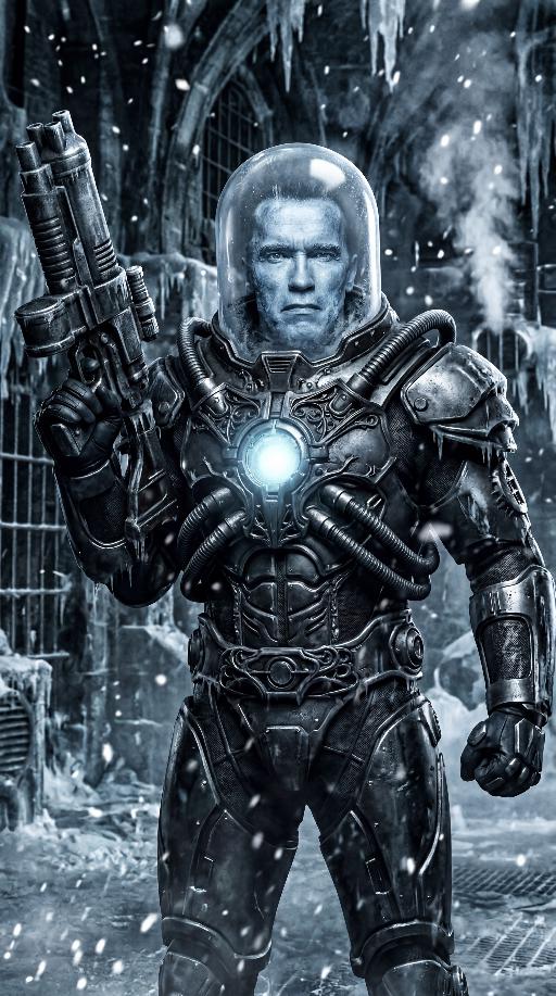 Tim Burton's Mr. Freeze (2) AI effects generated image