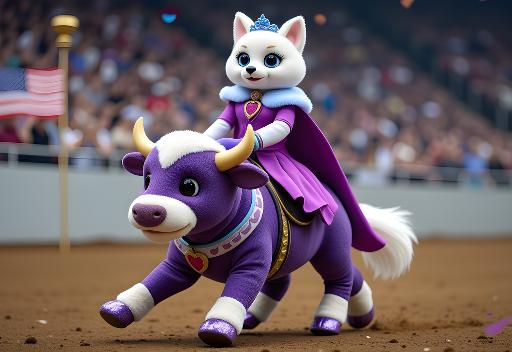 Princess Pup Sweetie’s Bull Run AI effects generated image