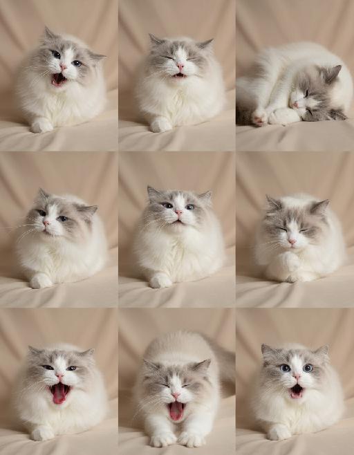 Nine Expressions of Pet AI effects generated image