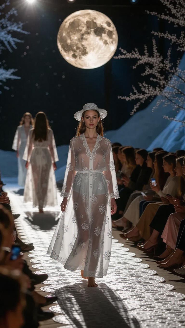 Aunt Moon stitches a translucent blanket runway across the silver ...