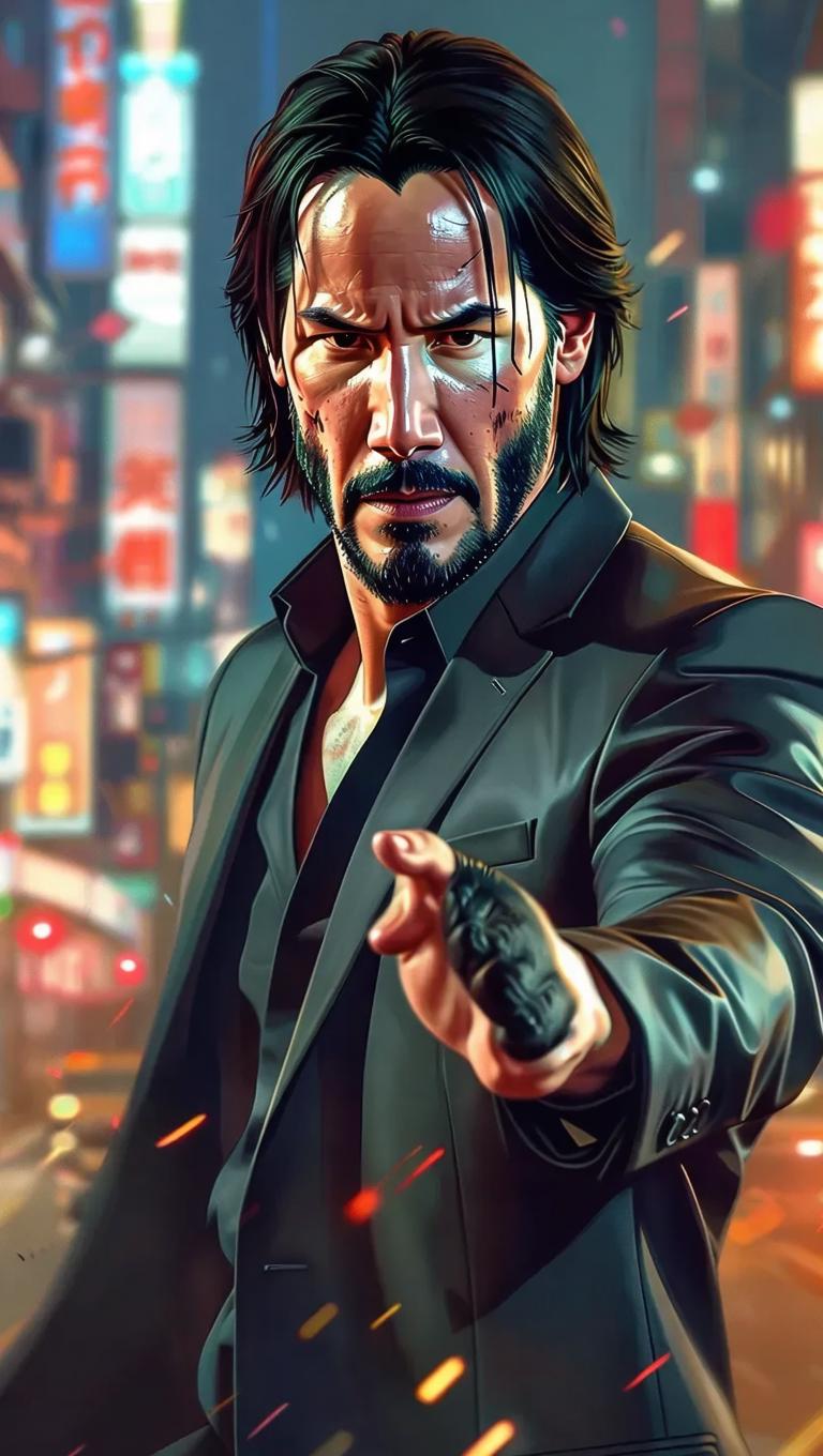 Keanu Reeves Bot AI-Generated Keanu Reeves Fighting Game Character Images/Videos | vivago.ai