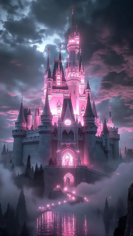 radiant castle AI effects generated image