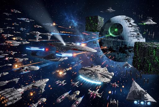 Gene Roddenberry's and George Lucas's Trek Wars AI effects generated image