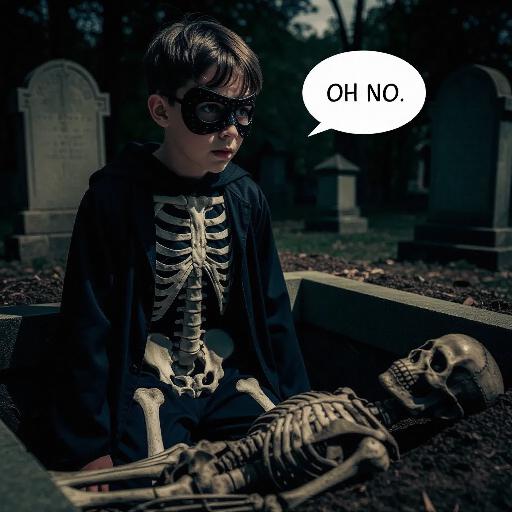 Halloween and bullies. AI effects generated image