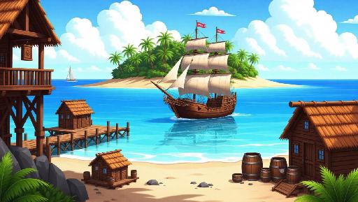 Sailboat  AI effects generated image