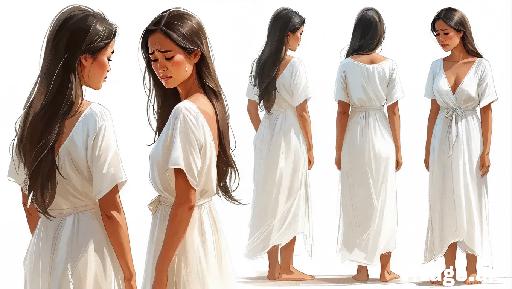 Sad woman AI effects generated image