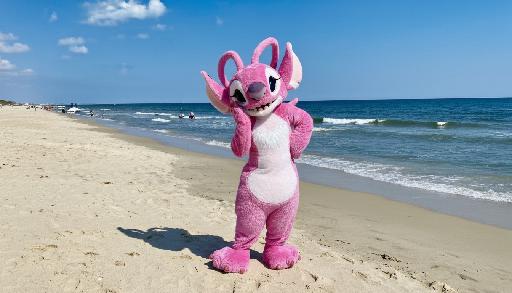 Angel Mascot On The Beach AI effects generated image