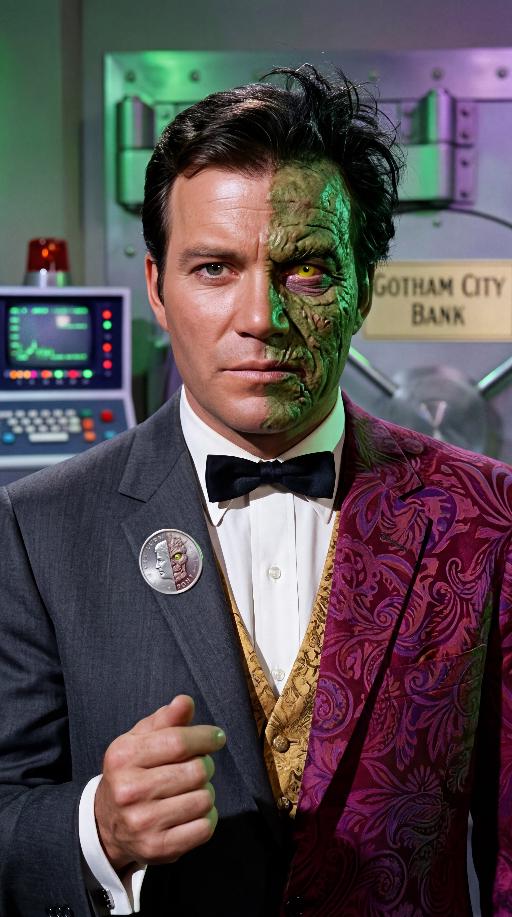 Two-Face (1960s Batman T.V. show) (2) AI effects generated image
