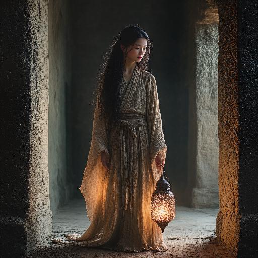 Robes in Evening AI effects generated image