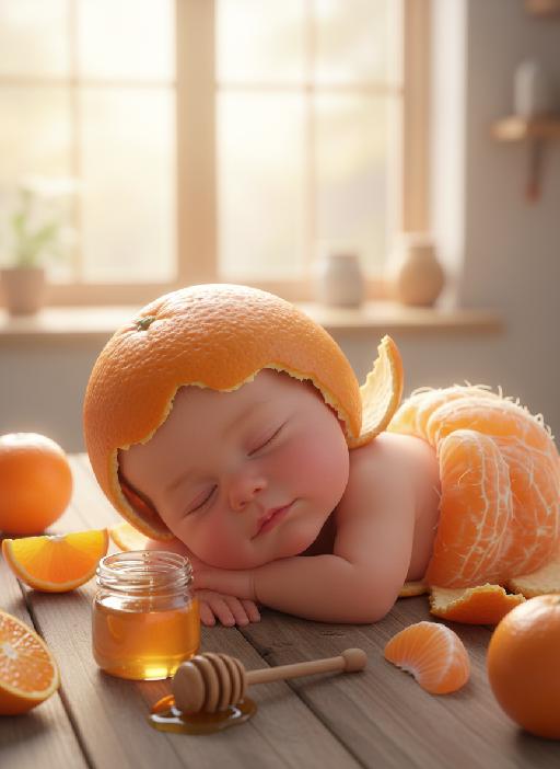 Orange AI effects generated image