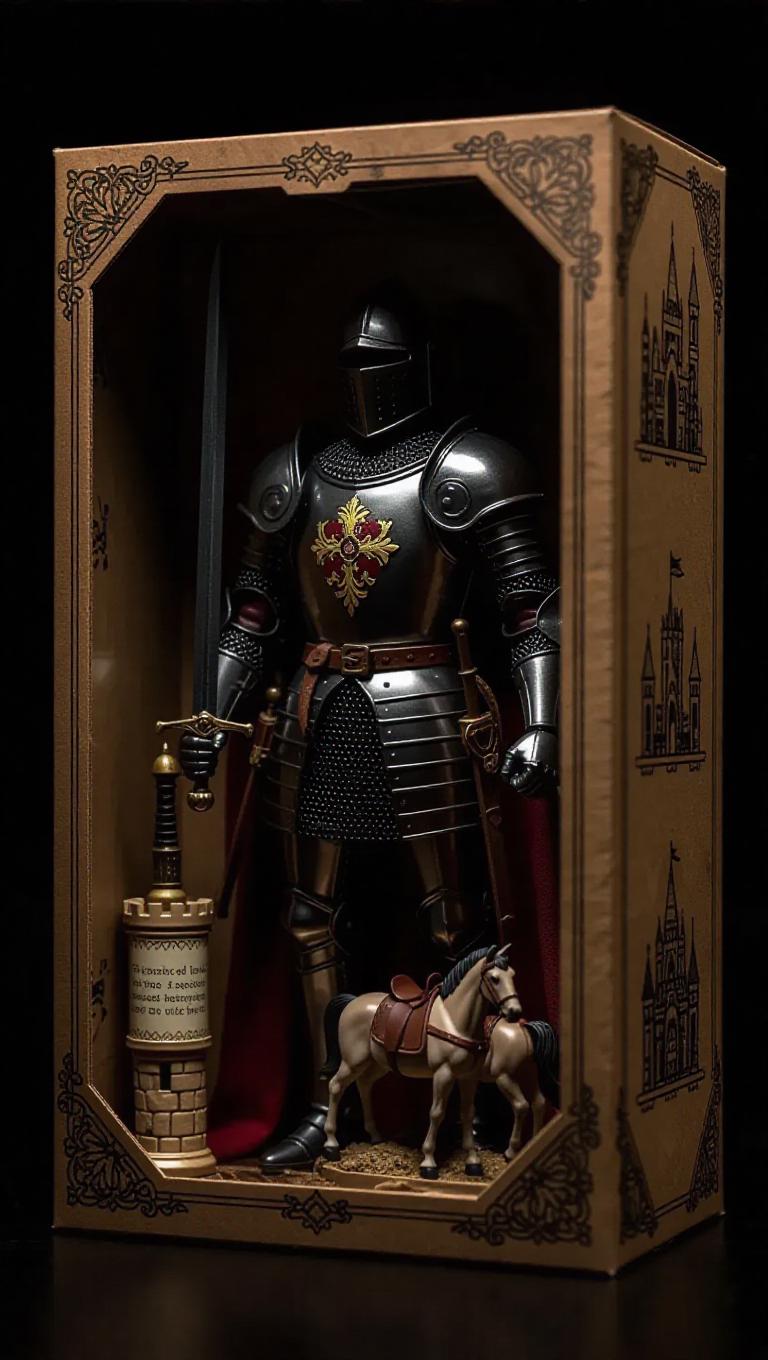 A high-quality product photograph of an action figure box set featuring ...