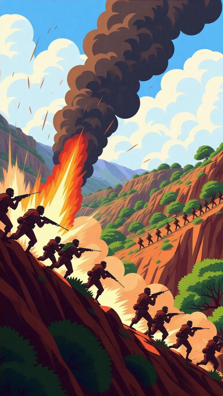 AI-Generated Cartoon Battle Scene Images/Videos with Explosive Motion ...