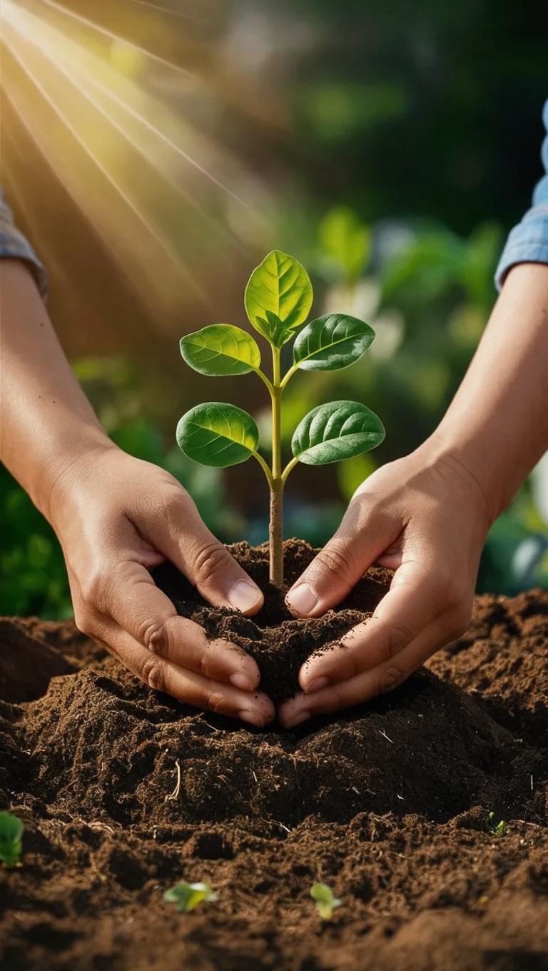 AI-Generated Planting a Tree, Growth, Nutrition & Solid Foundation 4K ...
