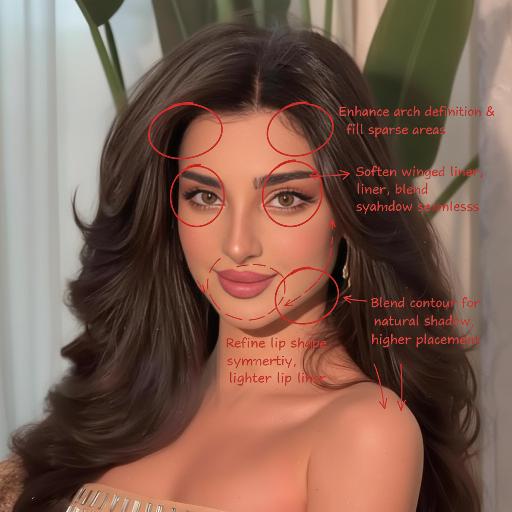 Makeup Analysis AI effects generated image