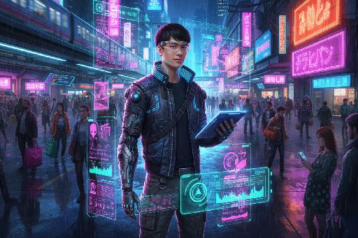 2080 future cyber photos AI effects generated image