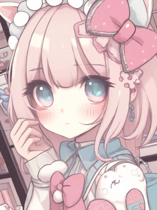 可愛い女の子 AI effects generated image