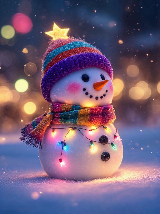 Starlight Snowman AI effects generated image