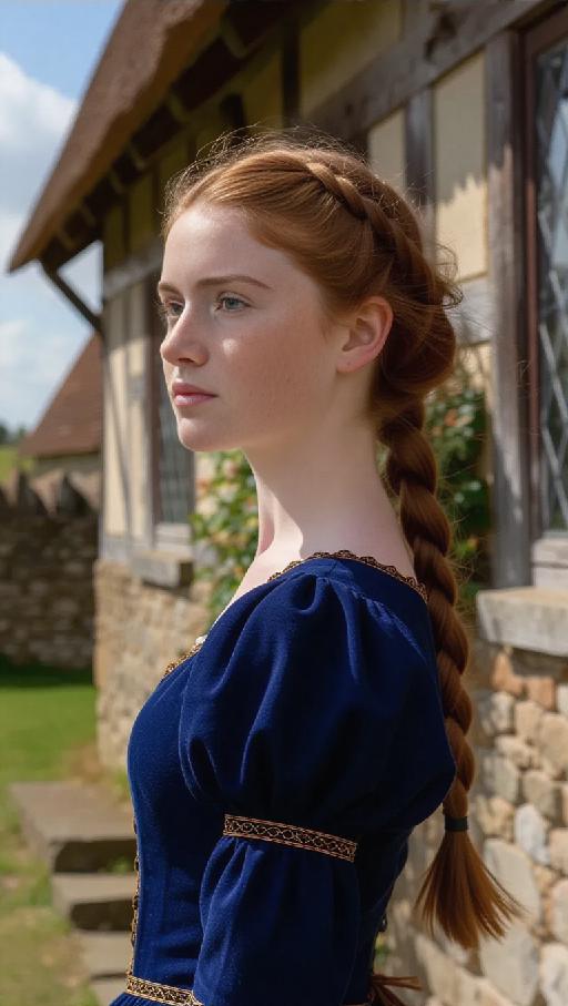 Medieval redhead AI effects generated image