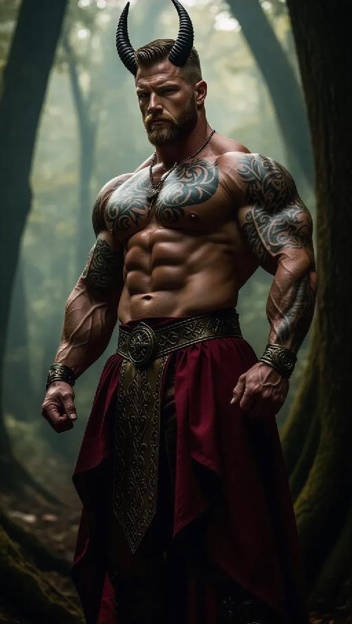 Great God Pan Red AI effects generated image