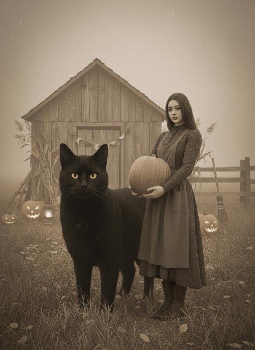 Retro Christmas AI effects generated image