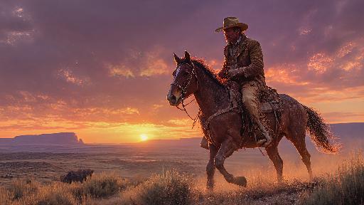 Sunset Rider AI effects generated image