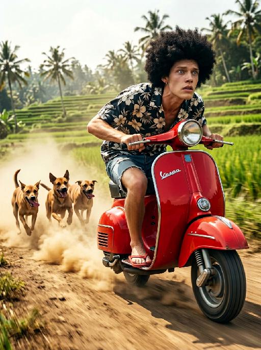 Strut Chasing After Chase AI effects generated image