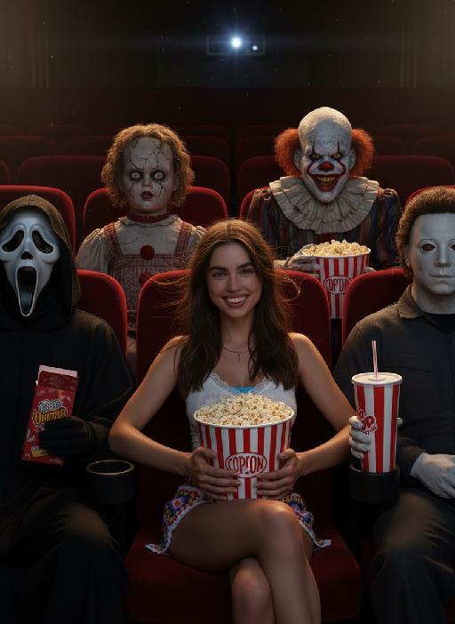 Horror Movie Night AI effects generated image