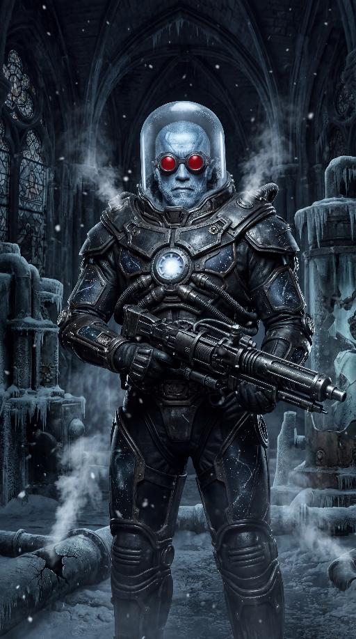 Tim Burton's Mr. Freeze (3) AI effects generated image