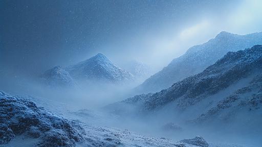 Winter Storm in Rockies AI effects generated image