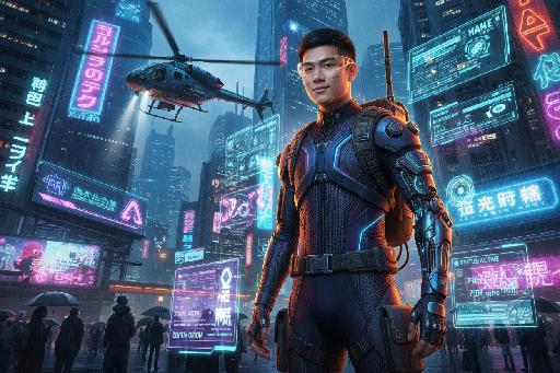 2080 future cyber photos AI effects generated image