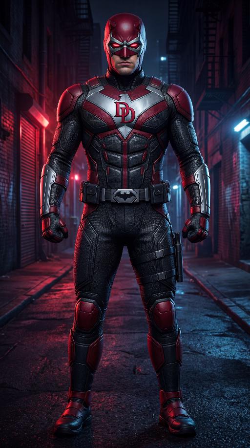 Nightdevil (New Earth & Prime Earth) (1st suit) AI effects generated image