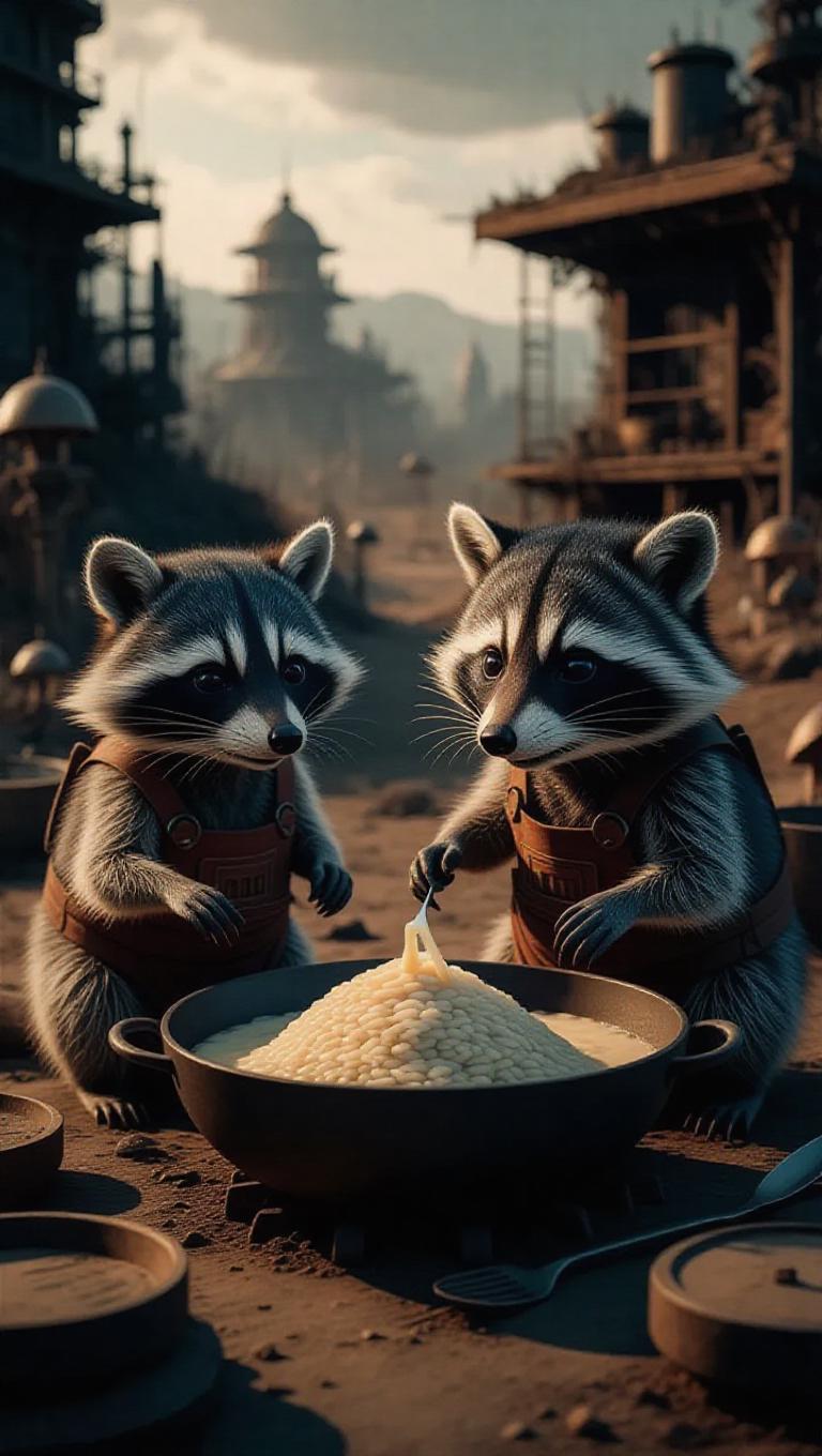 In a desolate post-apocalyptic wasteland, a tech-savvy raccoon named ...