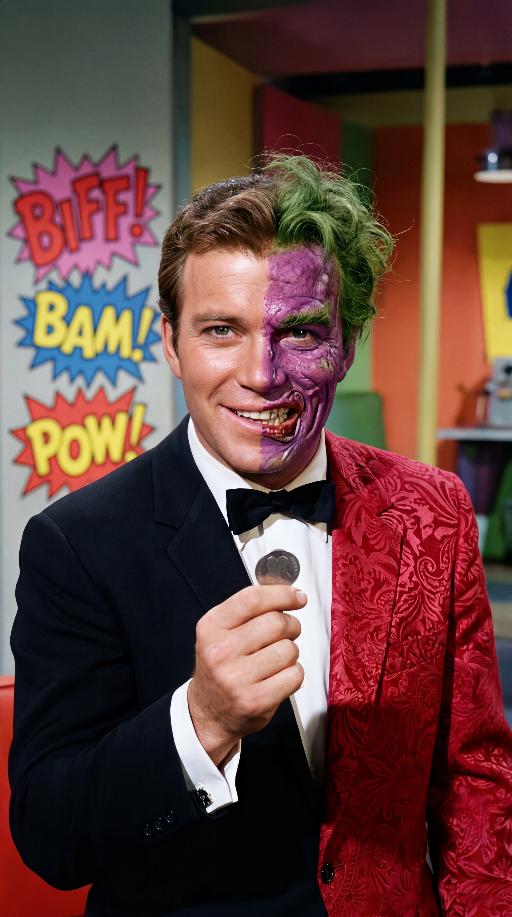 Two-Face (1960s Batman T.V. show) (4) AI effects generated image