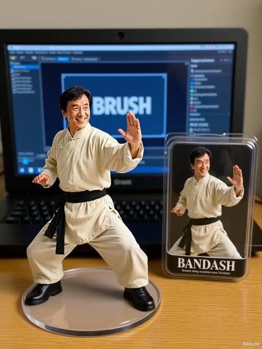 Jackie Chan turned into a toy figure by AI ?✨ AI effects generated image
