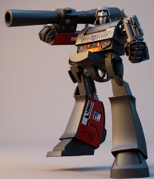 G1 Megatron AI effects generated image