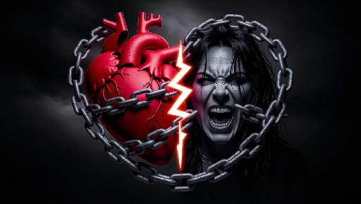 Heart and Face AI effects generated image