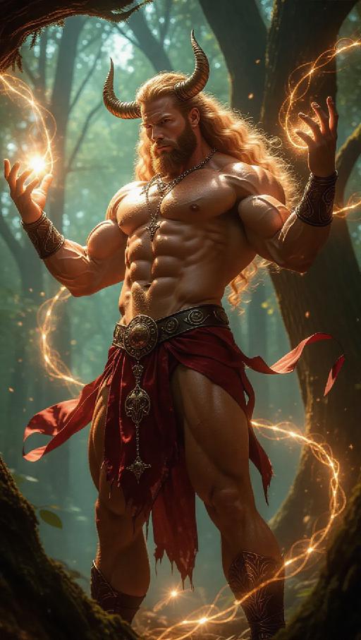 Great God Pan Swirls of Magick AI effects generated image