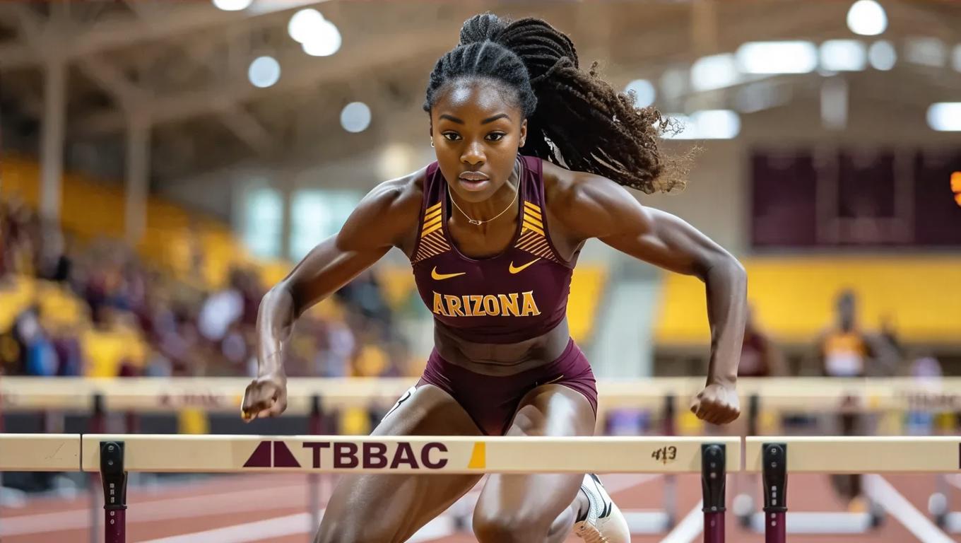 AI-Generated NCAA Record-Breaking 60m Hurdles Arizona State Track ...