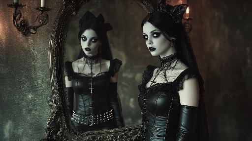 Mirror, mirror, tell me - Who is the most goth... AI effects generated image