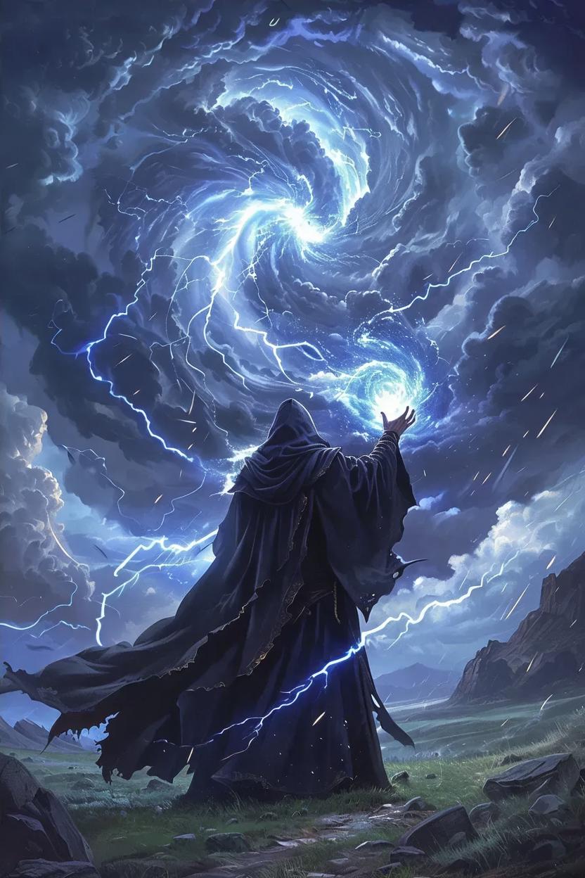 AI-Generated Wizard Dark Magic Storm Images | vivago.ai