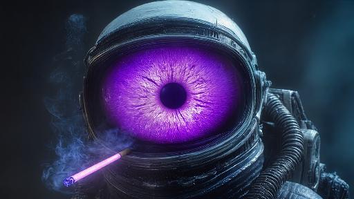 Smoking Alien  AI effects generated image