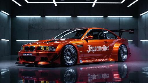 BMW Jägermeister Racing AI effects generated image