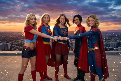 The Supergirl Sisterhood AI effects generated image