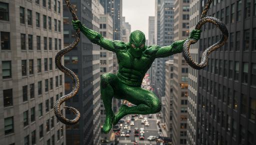 Snake-man AI effects generated image